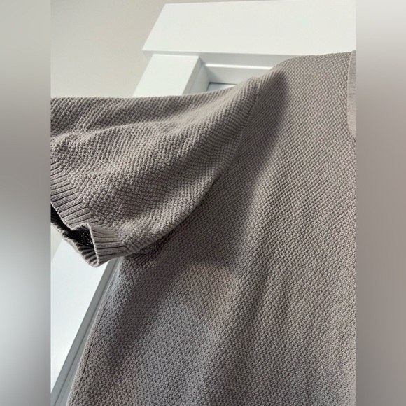 Mens Madewell Textured Cotton-Linen Blend Sweater Polo Size L Steel Dawn - Picture 2 of 6